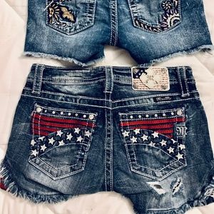 Miss Me Girl Stars and Stripes Shorts